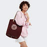 Hip Hurray Packable Tote Bag, Merlot Pink, small