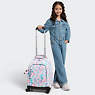 New Zea 15" Printed Laptop Rolling Backpack, Aqua Flowers, small