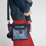New Shopper Printed Mini Bag, Blue Red Silver Block, small