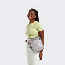 Salpino Metallic Crossbody Bag, Smooth Silver Metallic, small