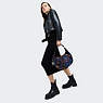 Amela Anna Sui Shoulder Bag, Black Camo Embossed, small