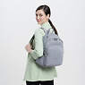 Delia Medium Backpack, Jet Black Satin, small