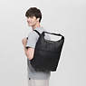 Morie Convertible Tote Backpack, Black Grey Mix, small