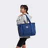 Asseni Printed Tote Bag, Soft Dot Blue, small