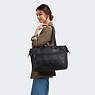 Ilia Laptop Tote Bag, Black Camo Embossed, small