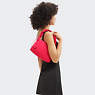 Eleni Smooth Satin Shoulder Bag, Simply Fucshia, small