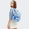 City Zip Small Printed Backpack, Diluted Blue, small