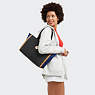 Nalo Tote Bag, Black Blue Beige, small