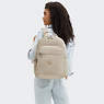 Seoul Large Printed 15" Laptop Backpack, Sign Beige Emb, small