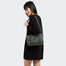 Bina Mini Shoulder Bag, Signature Green Embossed, small