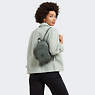 New Delia Compact Printed Backpack, Signature Green Embossed, small