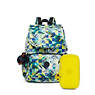 City Pack Printed Backpack, Aqua Flowers, small