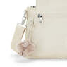 Elysia Metallic Shoulder Bag, Beige Pearl, small