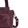 Elysia Metallic Shoulder Bag, Burgundy Lacquer, small