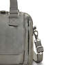 Zeva Metallic Handbag, Moon Grey Metallic, small