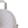 Ives Mini Metallic Convertible Backpack, Smooth Silver Metallic, small