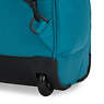 Gaze Large Metallic Rolling Backpack, Peacock Teal, small