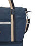 Art M Weekender Printed Tote Bag, Endless Blue Embossed, small