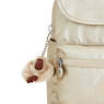 Ezra Small Metallic Backpack, Starry Gold Metallic, small