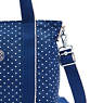 Asseni Mini Printed Tote Bag, Soft Dot Blue, small
