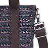 Asseni Mini Printed Tote Bag, Stripy Dots, small