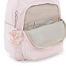 Seoul Small Metallic Tablet Backpack, Pink Shine, small