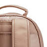 Seoul Small Metallic Tablet Backpack, Rose Gold Metallic, small