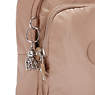 Delia Compact Metallic Convertible Backpack, Rose Gold Metallic, small