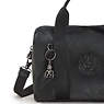 Bina Medium Lacquered Shoulder Bag, Jet Black Glam, small