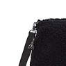 Pollie Medium Sherpa Shoulder Bag, Black Fuzz, small