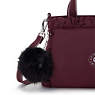 Katelina Shoulder Bag, Merlot Sateen, small