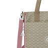 Deval Printed Tote Bag, Signature Beige Emb, small