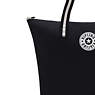 Davian Packable Tote Bag, Black White, small