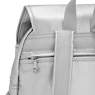 City Pack Metallic Backpack, Bright Silver, small
