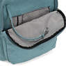 Seoul Small Tablet Backpack, Peacock Teal Stripe, small