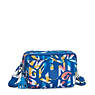 Abanu Multi Printed Convertible Crossbody Bag, Kipling Neon, small