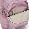 Seoul Small Metallic Tablet Backpack, Posey Pink Metallic, small