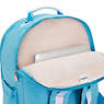 Seoul Extra Large Metallic 17" Laptop Backpack, Sea Blue Metallic, small