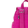 City Zip Mini Backpack, Glowing Fuchsia, small