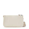 Creativity Large Metallic Pouch, Beige Pearl, small