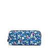 Wolfe Printed Pencil Pouch, Black Blue Beige, small