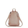 Delia Compact Metallic Convertible Backpack, Rose Gold Metallic, small