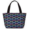Jerimiah Printed Tote Bag, Nocturnal Satin, small
