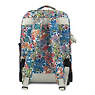 Sanaa Large Printed Rolling Backpack, Little Flower Blue, small