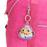 Fuzzy Face Monkey Keychain, Coral Pink, small