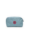 Gleam Pouch, Peacock Teal Stripe, small