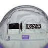 RAVIER Medium PATENT BACKPACK, Truly Black Rainbow, small