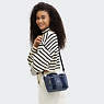 Ritta Mini Printed Denim Shoulder Bag, Signature Denim, small