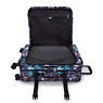 Spontaneous Medium Printed Rolling Luggage, Spectral Orchid, small