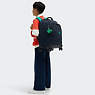 New Zea 15" Laptop Rolling Backpack, Blue Green, small